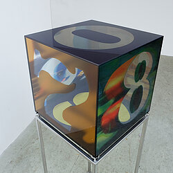 2021-04-24 Hilleckes Probst Würfel 5+8, 3884 Draufsicht 2021 Glas und Edelstahl Gesamt 110x50x50 Kopie