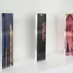 2017-12-05 Galerie Seippel Reflexionen Tower Joburg Shanghai SaoPaulo 49,5x10,5x5 cm